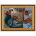 Vault W Artwork "Le Tub 1886" by Edgar Degas Picture Frame Print on Canvas in Orange | 23.25 H x 29.25 W x 2 D in | Wayfair P02092