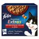 FELIX Sensations Extras Katzenfutter nass in Gelee, Sorten-Mix, 4er Pack (4 x 24 Beutel à 85g)