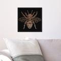 Art Remedy Insects Royal Bumble Bee - Graphic Art Print on Canvas in Black/Orange | 30.5 H x 30.5 W x 1.5 D in | Wayfair 14975_30x30_CANV_BFL