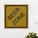 Art Remedy Drinks & Spirits Beer Zone - Textual Art Print Wood in Brown | 24 H x 24 W x 1.5 D in | Wayfair 22473_24x24_CANV_PSGLD