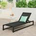 Latitude Run® Lindenberg Reclining Chaise Lounge Metal in Black | 10.5 H x 26.5 W x 77 D in | Outdoor Furniture | Wayfair