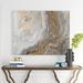 Etta Avenue™ Marble w/ Curley Gray & Gold Veins - Wrapped Canvas Painting Print Canvas, Cotton in White | 24 H x 36 W x 1 D in | Wayfair