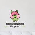 Zoomie Kids Cute Bird Responsible Vinyl Wall Decal Vinyl in Brown | 15 H x 30 W in | Wayfair 5630067362754893ABD27B5CF5A68A72