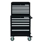 WESTWARD 7CY04 26"W Tool Chest and Cabinet Combination 11 Drawers, Black,