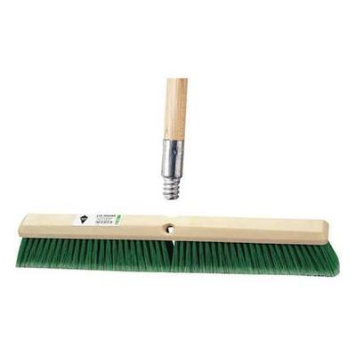 TOUGH GUY 59JM41 18 in Sweep Face Push Broom, Soft, Synthetic, Green