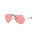 Ray-Ban Aviator Large Metal RB3025 Sunglasses Silver Frame Pink Lenses RB3025 9065V7-58