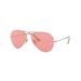 Ray-Ban Aviator Large Metal RB3025 Sunglasses Silver Frame Pink Lenses RB3025 9065V7-58