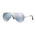 Ray-Ban Aviator Large Metal RB3025 Sunglasses Silver Frame Silver Mirror Polar Lenses RB3025 019/W3-58