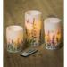 Plow & Hearth 3 Piece Unscented Pillar Candle Set Plastic in White | 6.25 H x 3 W x 3 D in | Wayfair 58B51