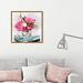 Art Remedy Floral & Botanical Floral Peonies & Books - Painting Print on Canvas in Green/Pink/White | 12 H x 12 W x 1.5 D in | Wayfair