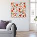 Art Remedy Floral & Botanical Coral Field Garden - Painting Print on Canvas in Gray/Green/Orange | 20 H x 20 W x 1.5 D in | Wayfair