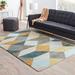 Gray/Orange 96 x 0.67 in Area Rug - AllModern Eton Handmade Tufted Wool Yellow/Gray/Orange Area Rug Wool | 96 W x 0.67 D in | Wayfair