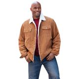 Men's Big & Tall Sherpa-lined Trucker Jacket by KingSize in Maple Brown (Size L)