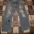 Levi's Jeans | Distressed Levi's 539 Jean's Custom Sz 38x30 | Color: Blue | Size: 38
