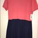 Lularoe Dresses | Nwt Lularoe Amelia Block Dress | Color: Blue/Pink | Size: Xxl