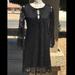 Zara Dresses | New Zara Lace Tie Up Mesh Dress Long Sleeves | Color: Black | Size: M