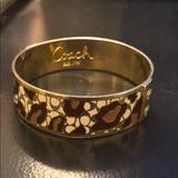 Coach Jewelry | Coach Bangle | Color: Brown/Cream/Gold | Size: Os