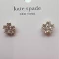 Kate Spade Jewelry | Kate Spade New Rhinestone Flower Earrings | Color: Silver | Size: 3/8"