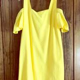 J. Crew Dresses | J Crew Yellow Cotton Off Shoulder Dress. Med | Color: Yellow | Size: M