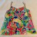 Lilly Pulitzer Tops | Lilly Pulitzer Margaery Silk Cami | Color: Green/Pink | Size: Xs