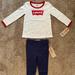 Levi's Matching Sets | Levi’s Baby Girls' L/S Top And Leggings Outfit Set | Color: Red/White | Size: Various