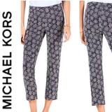 Michael Kors Pants & Jumpsuits | Michael Kors Womens Stretch Cropped Pants Size P/M | Color: Blue/White | Size: Mp