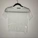 Brandy Melville Tops | Brandy Melville Sheer Crop Top | Color: Silver/White | Size: One Size Fits All