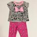Disney Matching Sets | Disney Minnie Mouse Outfit 12m | Color: Gray/Pink | Size: 12mb
