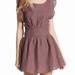 Free People Dresses | Free People Ruffle Tie Dress | Color: Brown/Purple | Size: S