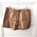 J. Crew Shorts | J Crew Rose Gold Metallic Linen Crossover Skort | Color: Brown/Gold | Size: 2