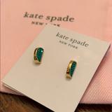 Kate Spade Jewelry | Kate Spade Earrings Sliced Scallops In Emerald | Color: Gold/Green | Size: Os