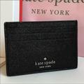 Kate Spade Accessories | Kate Spade Joeley Glitter Slim Cardholder Gift Box | Color: Black | Size: Os