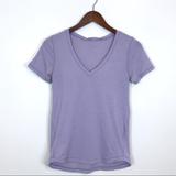 Lululemon Athletica Tops | Lululemon Purple V-Neck Running Tee | Color: Purple | Size: 6