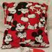 Disney Bedding | New Vintage Disney Mickey Mouse Decorative Pillow | Color: Black/Red | Size: 14" L X 14" W