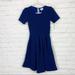 Lularoe Dresses | Lularoe Amelia Striped Fit And Flare Dress Nwt | Color: Black/Blue | Size: Xs