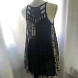 Free People Dresses | Free People Tunic Black And Floral Pattern Size Xs | Color: Black/Cream | Size: Xs