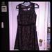 Jessica Simpson Dresses | Jessica Simpson Black Net Dress W Floral Innershel | Color: Black/Pink | Size: 8