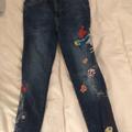 Free People Jeans | Free People Embroidered Jeans | Color: Blue | Size: 24