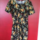 Lularoe Dresses | Gorgeous Floral Lularoe Amelia | Color: Black/Orange | Size: Xl