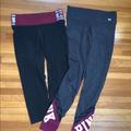 Pink Victoria's Secret Pants & Jumpsuits | Bundle 2 Pair Pink Juniors Leggings | Color: Black/Gray | Size: S