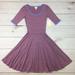 Lularoe Dresses | Lularoe Nicole Heather Circle Stretchy Flare Dress | Color: Purple | Size: Xxs