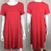 Lularoe Dresses | Lularoe Heathered Stripe Carly Highlow Shirt Dress | Color: Pink | Size: Xs