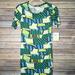 Lularoe Dresses | Lularoe (1.0) Xxs Julia Abstract Print - Bnwt | Color: Blue/Green | Size: Xxs