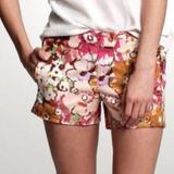 J. Crew Shorts | J Crew Dress Floral Shorts Size 6 | Color: Gold/Pink | Size: 5j