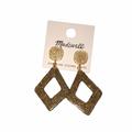 Madewell Jewelry | Madewell Glitter Diamond-Shaped Statement Earrings | Color: Gold | Size: Os