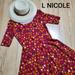 Lularoe Dresses | Lularoe Nicole Dress | Color: Orange/Red | Size: L