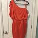 Jessica Simpson Dresses | Jessica Simpson One Shoulder Flutter Sleeve Dress | Color: Orange | Size: 10