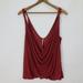Free People Tops | Free People - Bulls Eye Rust Ribbed Tank - Medium | Color: Red | Size: M