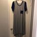 Lularoe Dresses | Gray And Navy Carly Dress | Color: Blue/Gray | Size: Xl