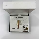 Disney Jewelry | Disney Mickey Silver Plated Necklace Nwt $60 | Color: Gold/Silver | Size: Os
